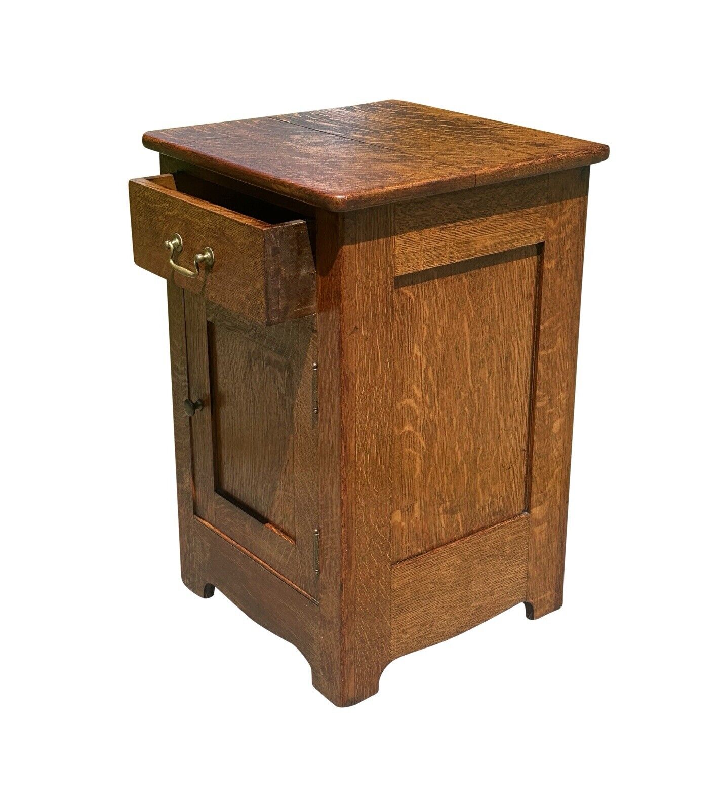 Antique Victorian Tiger Oak Single Drawer Office Cabinet by Paine's Furniture - Bay Colony Antiques Antiques:Furniture:Tables