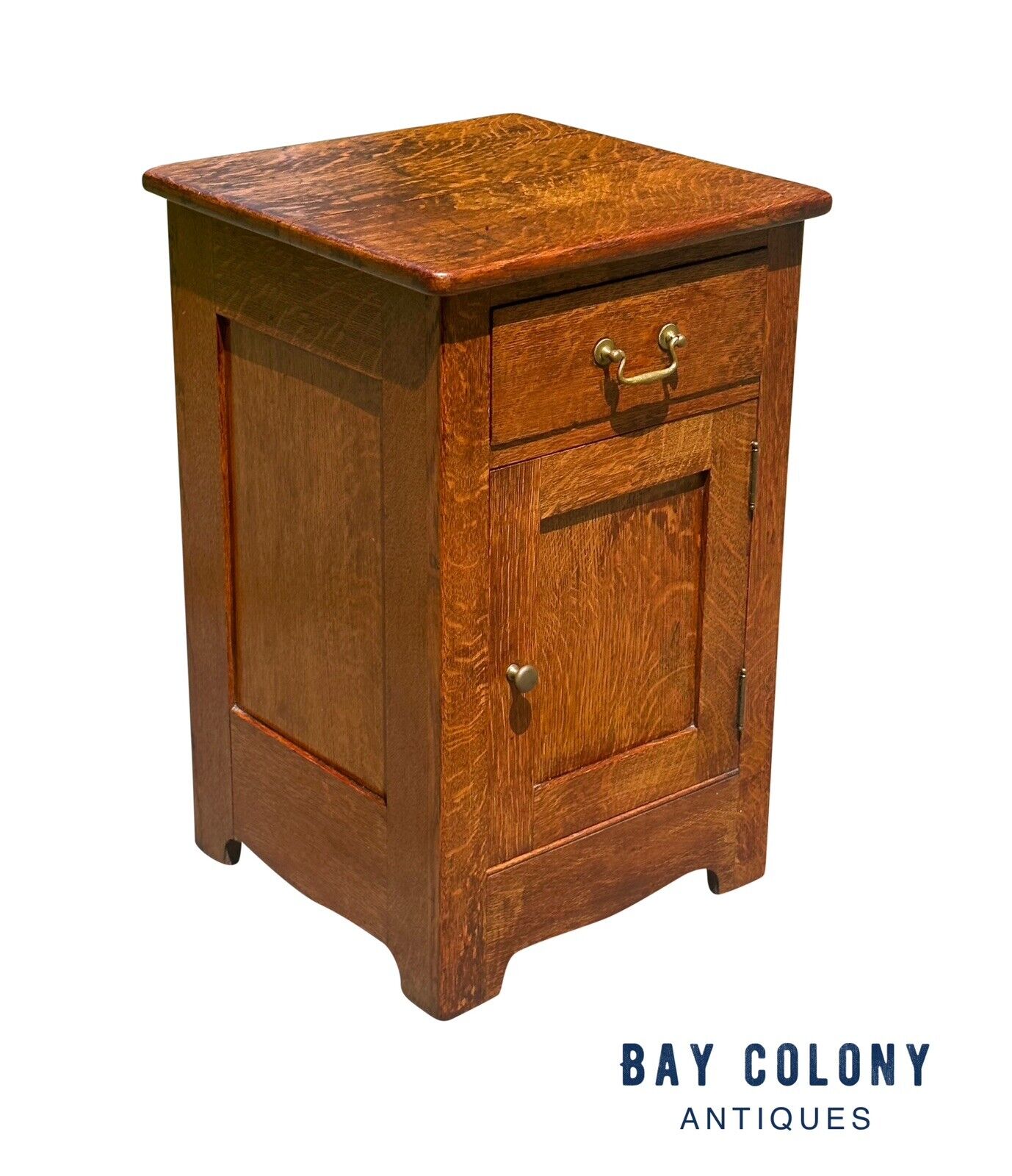 Antique Victorian Tiger Oak Single Drawer Office Cabinet by Paine's Furniture - Bay Colony Antiques Antiques:Furniture:Tables