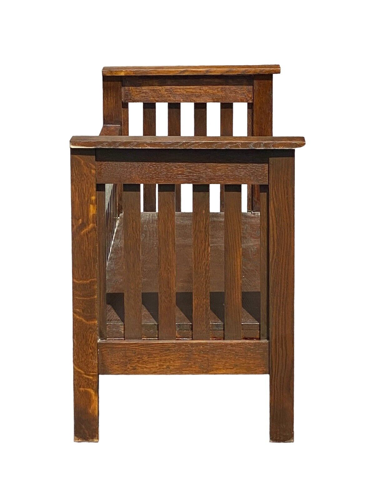 Arts & Crafts Style Settle Bench / Mission Bench with Low Back - Bay Colony Antiques Antiques:Furniture:Benches & Stools