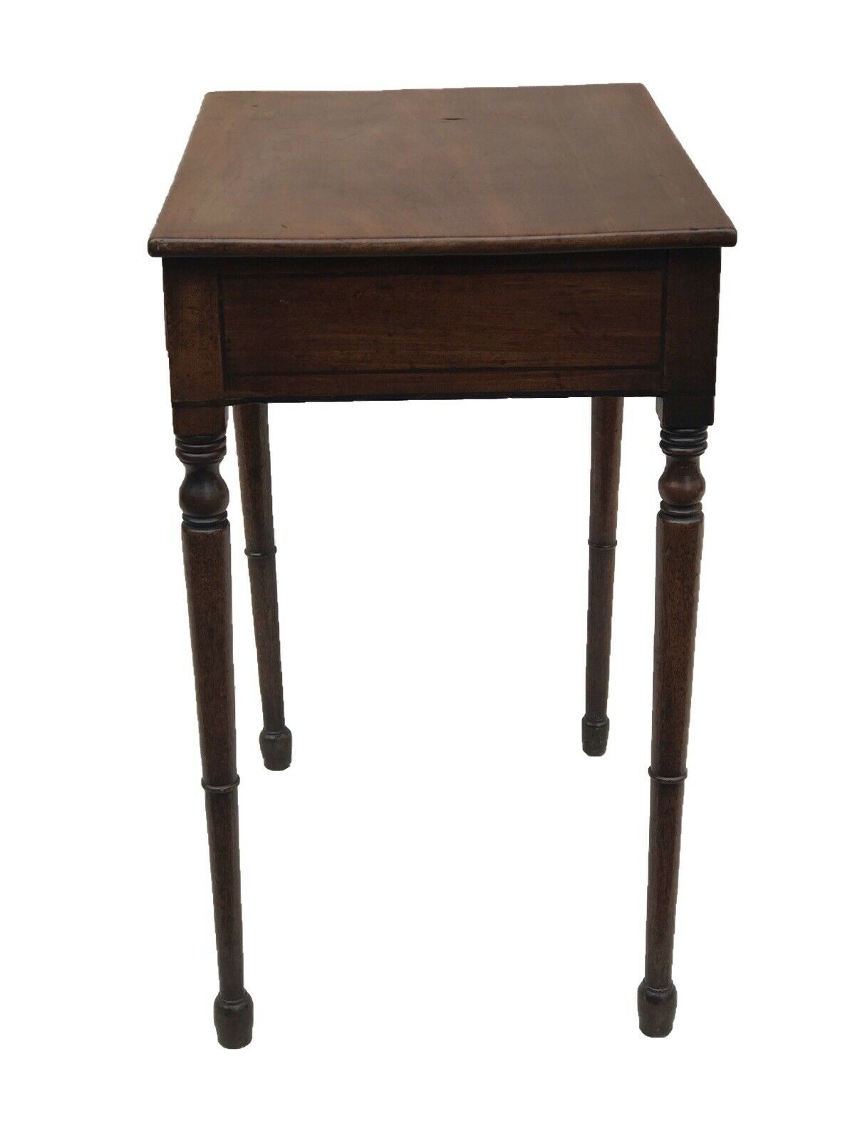 19TH C ANTIQUE SOUTHERN WALNUT SHERATON WORK TABLE ~~ NIGHT STAND / END TABLE