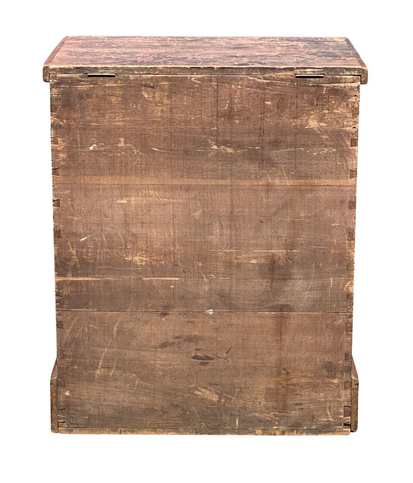 19th C Antique Country Primitive Pine Grain Bin / Lift Top Chest