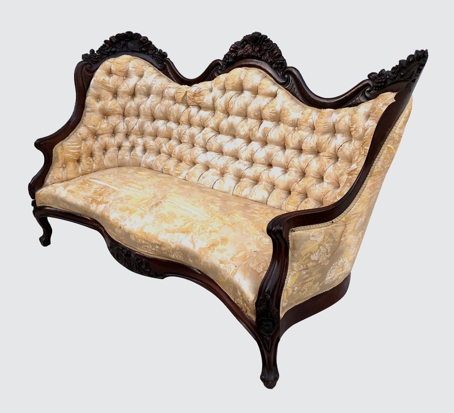 Important Victorian Carved Rosewood "Rosalie" Sofa Set By John Henry Belter