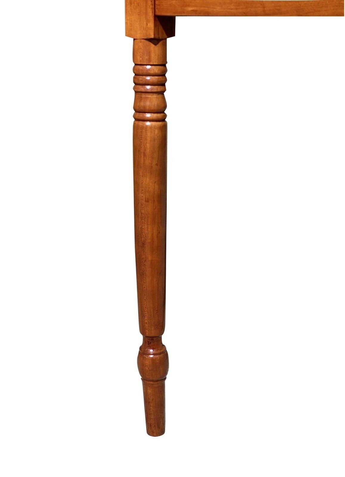 19th C Antique Country Sheraton Cherry Drop Leaf Dining Table