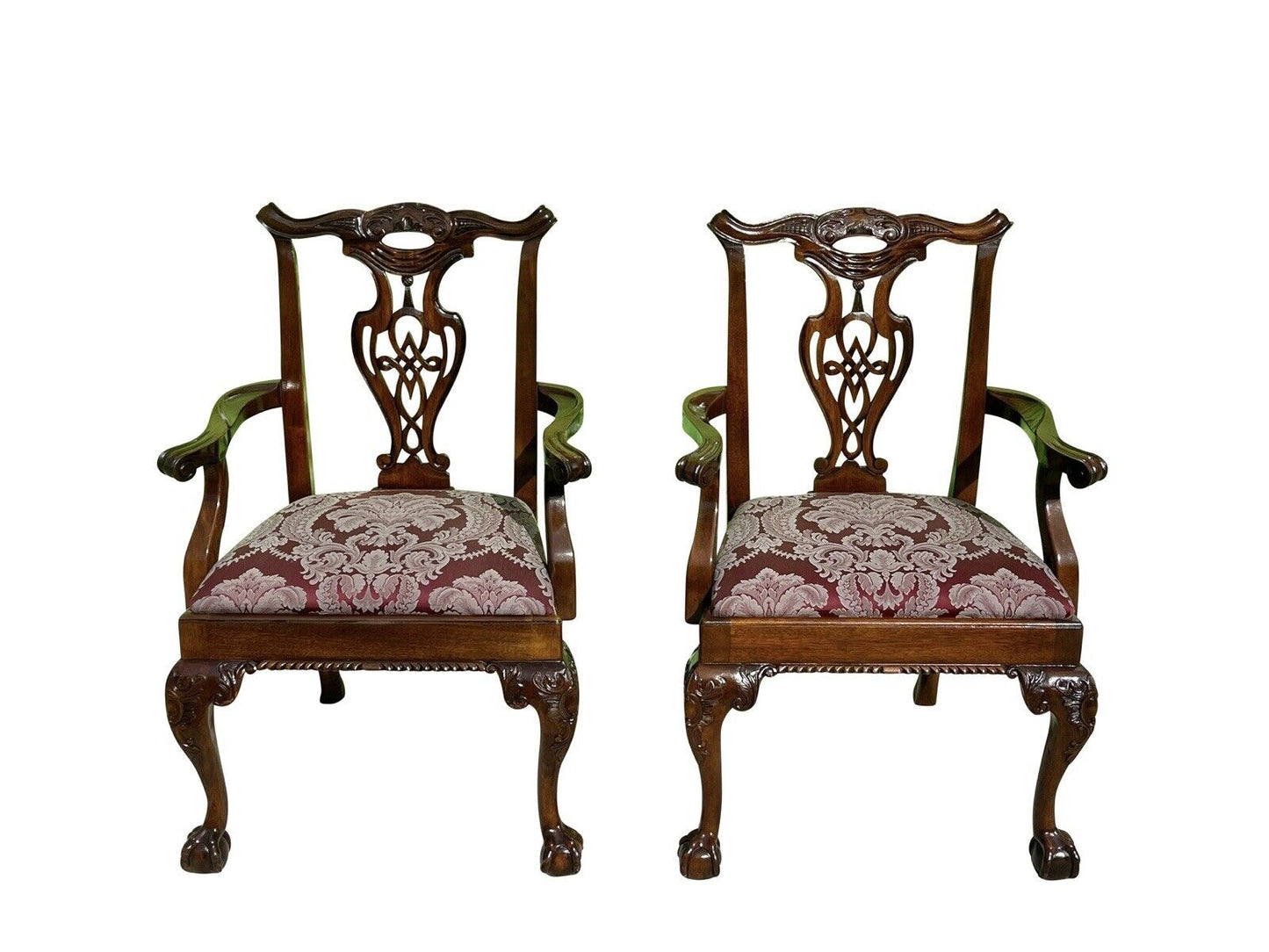 Set of Six Chippendale Philadelphia Style Mahogany Tasselback Dining Chairs