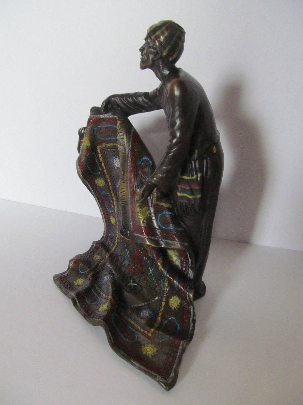 FRANZ BERGMAN "THE CARPET DEALER" AUSTRIAN BRONZE STATUE