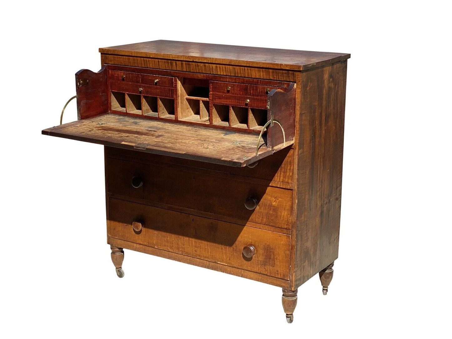 Federal Tiger Maple Country Butler's Desk in Original Surface Circa 1790 - 1810