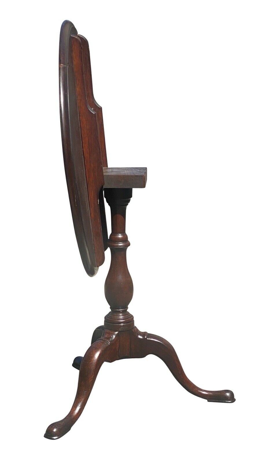 19th C Antique Queen Anne Style Mahogany Dish Top Tea Table - Philadelphia