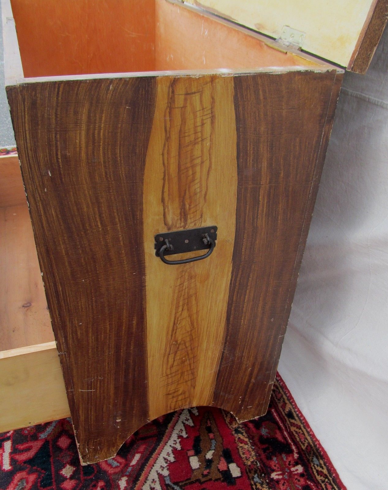 EARLY 19TH CENTURY HEPPLEWHITE GRAIN PAINTED BLANKET BOX-STATE OF MAINE
