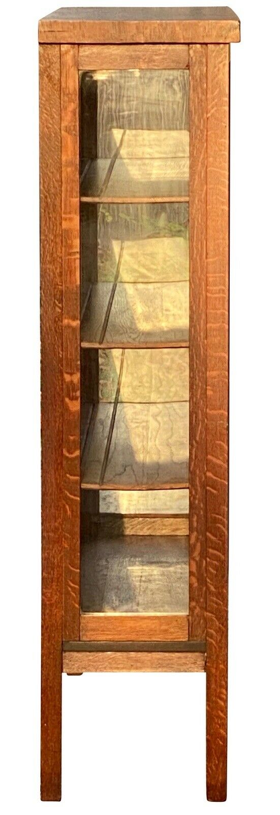 20TH C ANTIQUE ARTS & CRAFTS / MISSION OAK BOOKCASE / CHINA CABINET