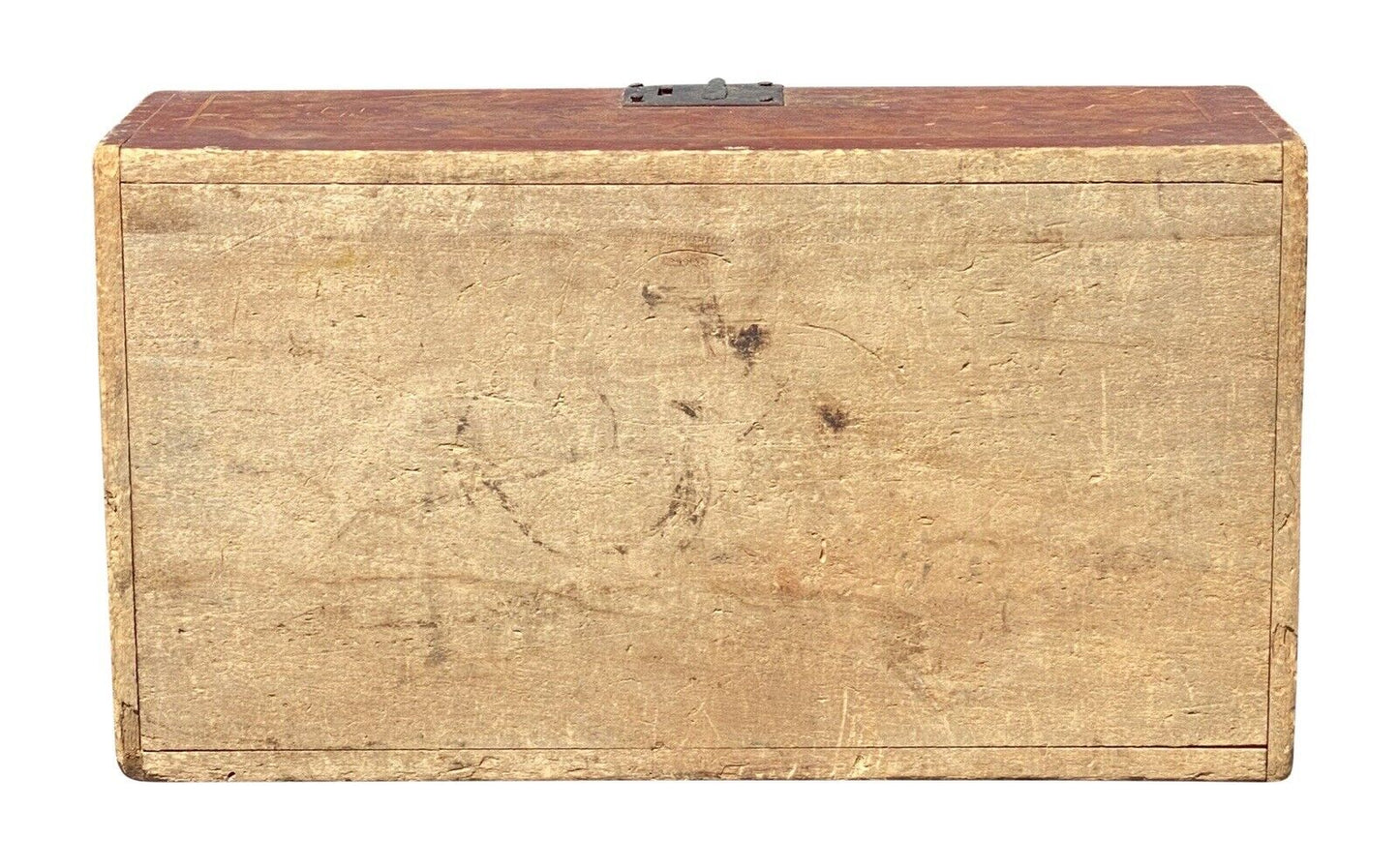 Antique Painted Document Box - Faux Tortoise Shell Decoration