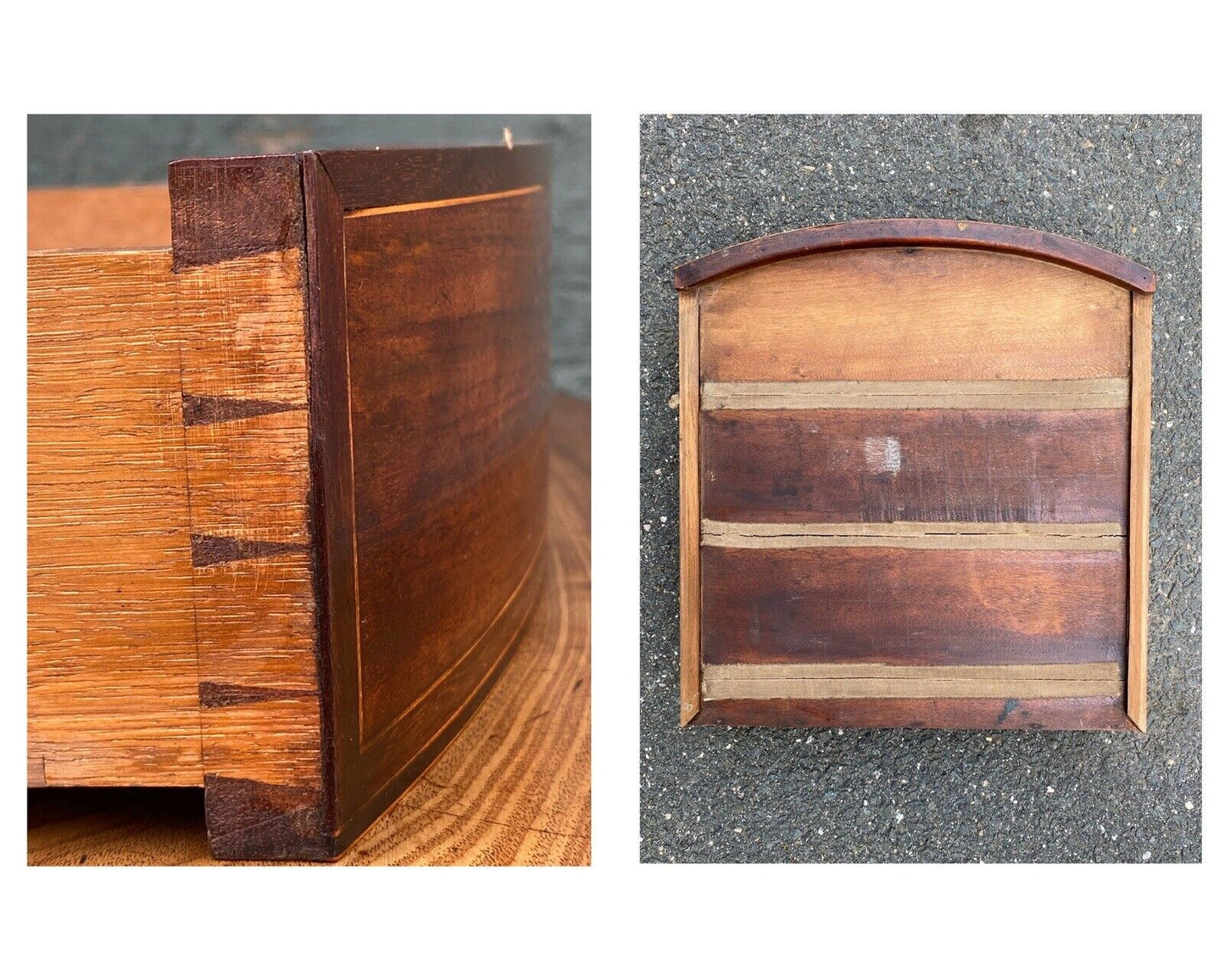19th C Antique Federal Period Oval Mahogany Work Table - Conch Shell Inlay