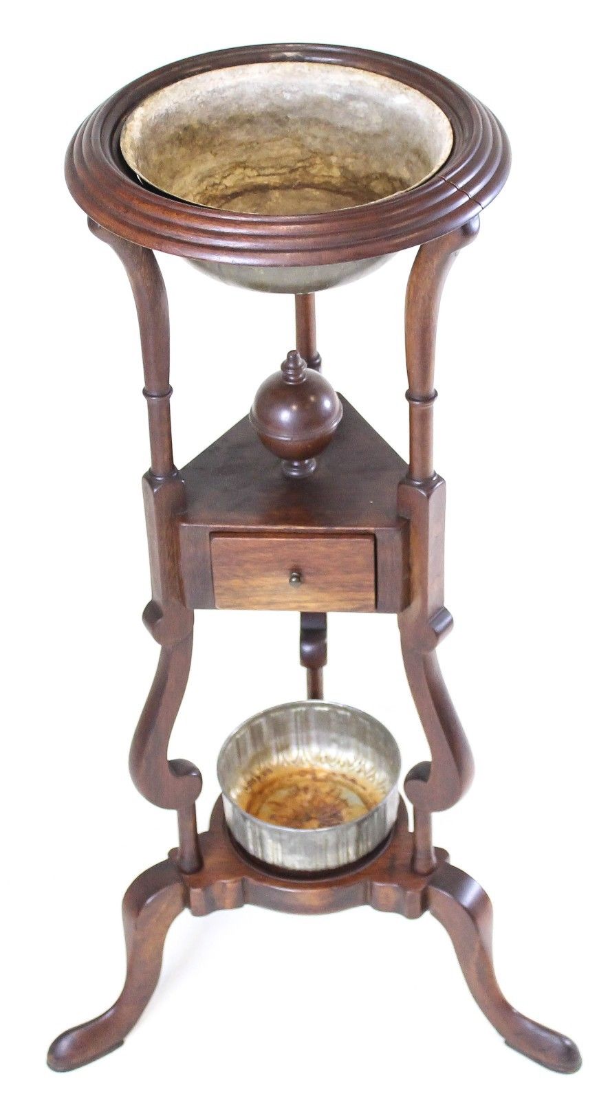 RARE GEORGIAN STYLED MAHOGANY WIG STAND-SEE MOUNT VERNON COLLECTION