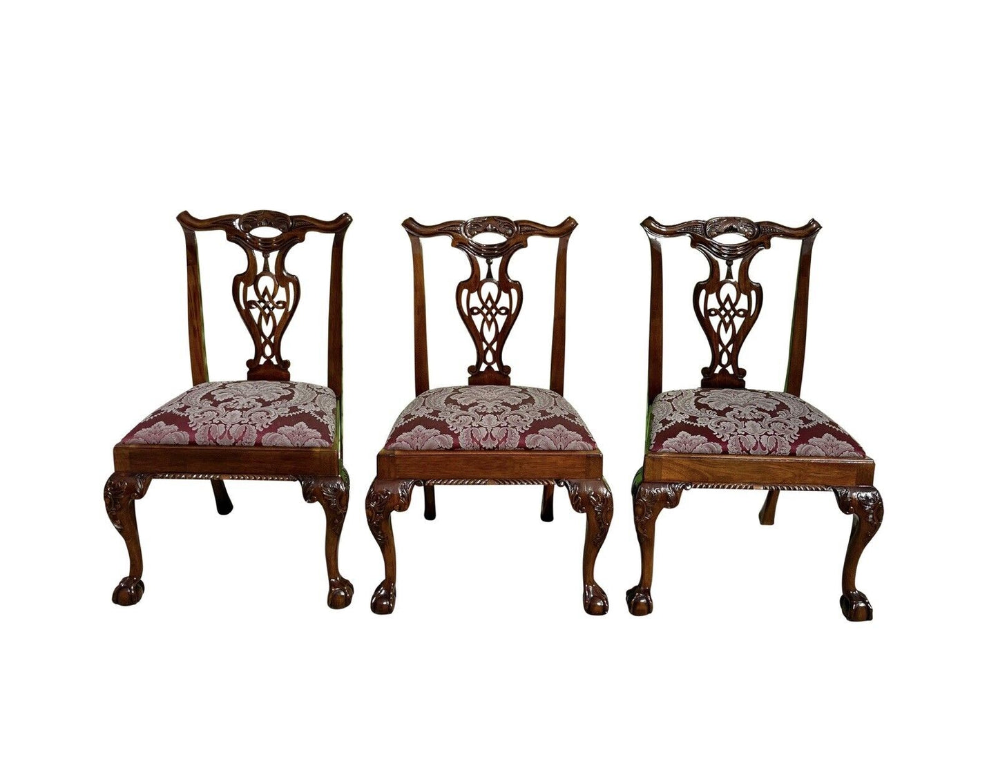 Set of Six Chippendale Philadelphia Style Mahogany Tasselback Dining Chairs
