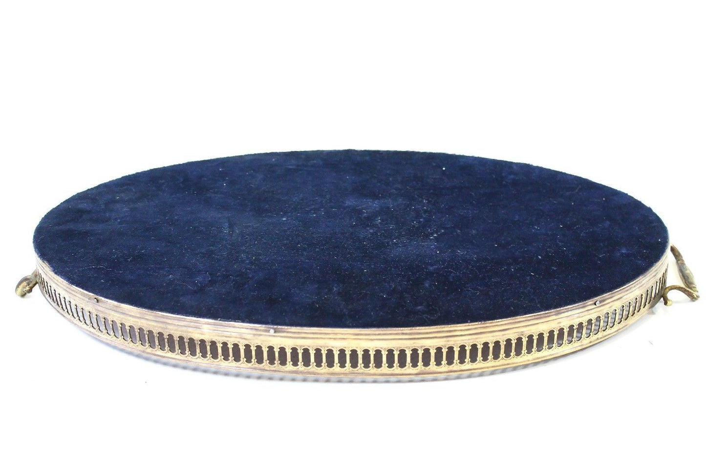 FINELY INLAID ROSEWOOD MARQUETRY INLAID SERVING TRAY WITH BRASS GALLERY