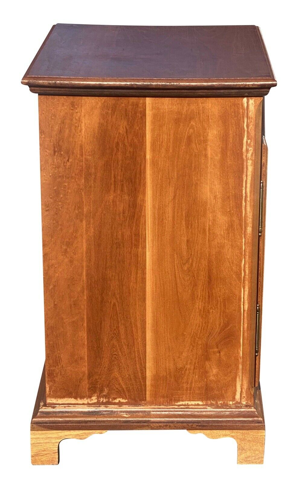 20th C Queen Anne Antique Style Pennsylvania Tombstone Door Cherry Spice Chest
