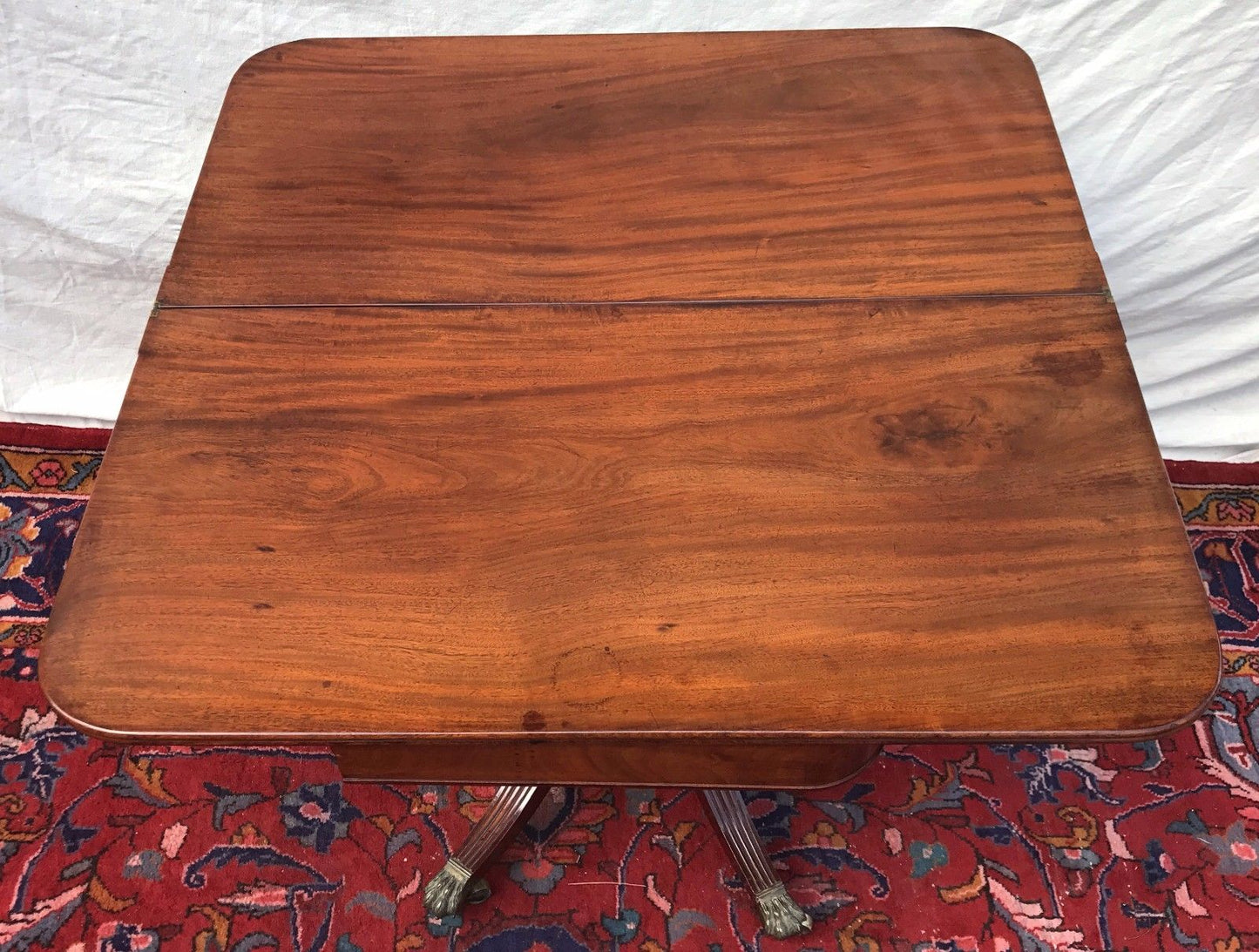LATE FEDERAL PERIOD CLASSICAL GAME TABLE ATTRIBUTED TO ISSAC VOSE BOSTON