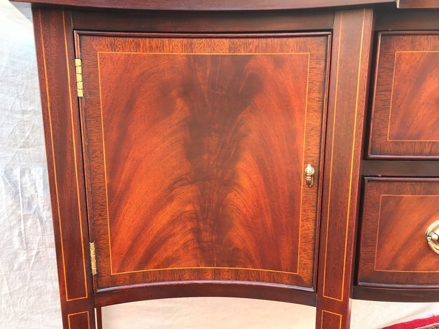 HENKEL & HARRIS MAHOGANY INLAID BRANDY BOARD SERVER-RARE DIMINUTIVE SIZED