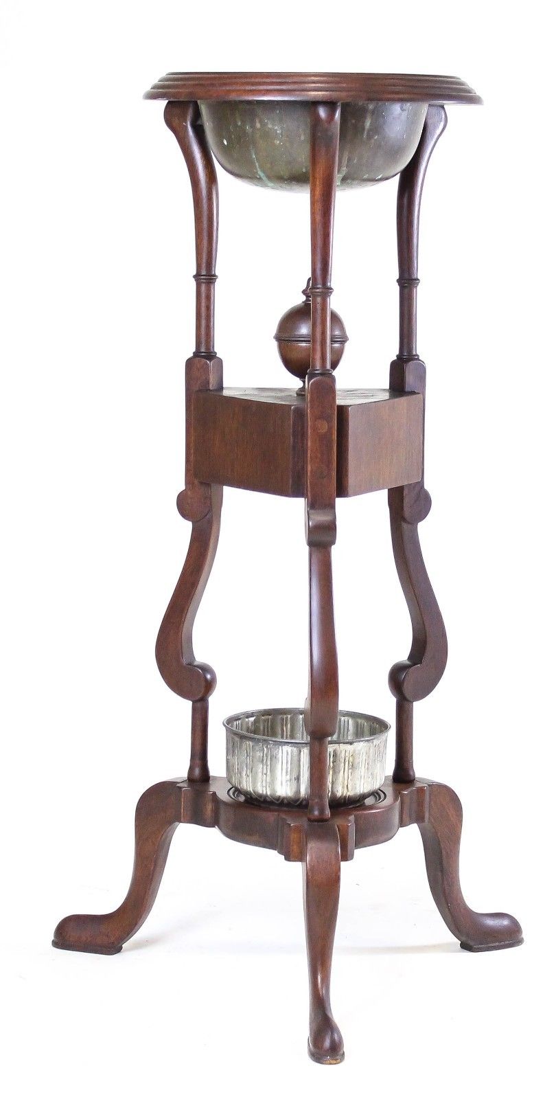 RARE GEORGIAN STYLED MAHOGANY WIG STAND-SEE MOUNT VERNON COLLECTION