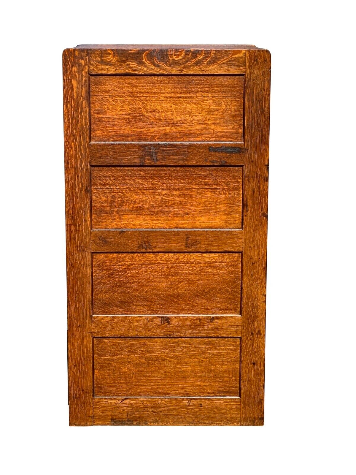 20TH C ANTIQUE LIBRARY BUREAU LEGAL SIZE ARTS & CRAFTS 4 DRAWER FILE CABINET