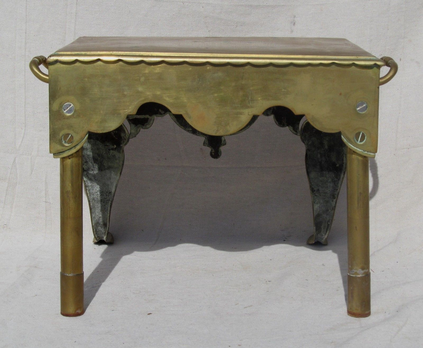 EARLY 19TH CENTURY ENGLISH REGENCY PERIOD BRASS FOOTMAN-HAND CRATED
