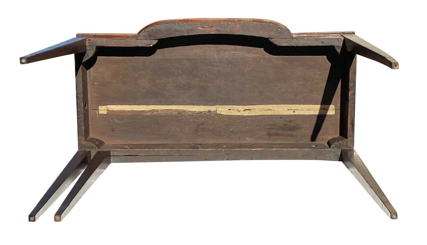 19th C Antique Mahogany Federal Period Card Table / Game Table - Daniel Clay