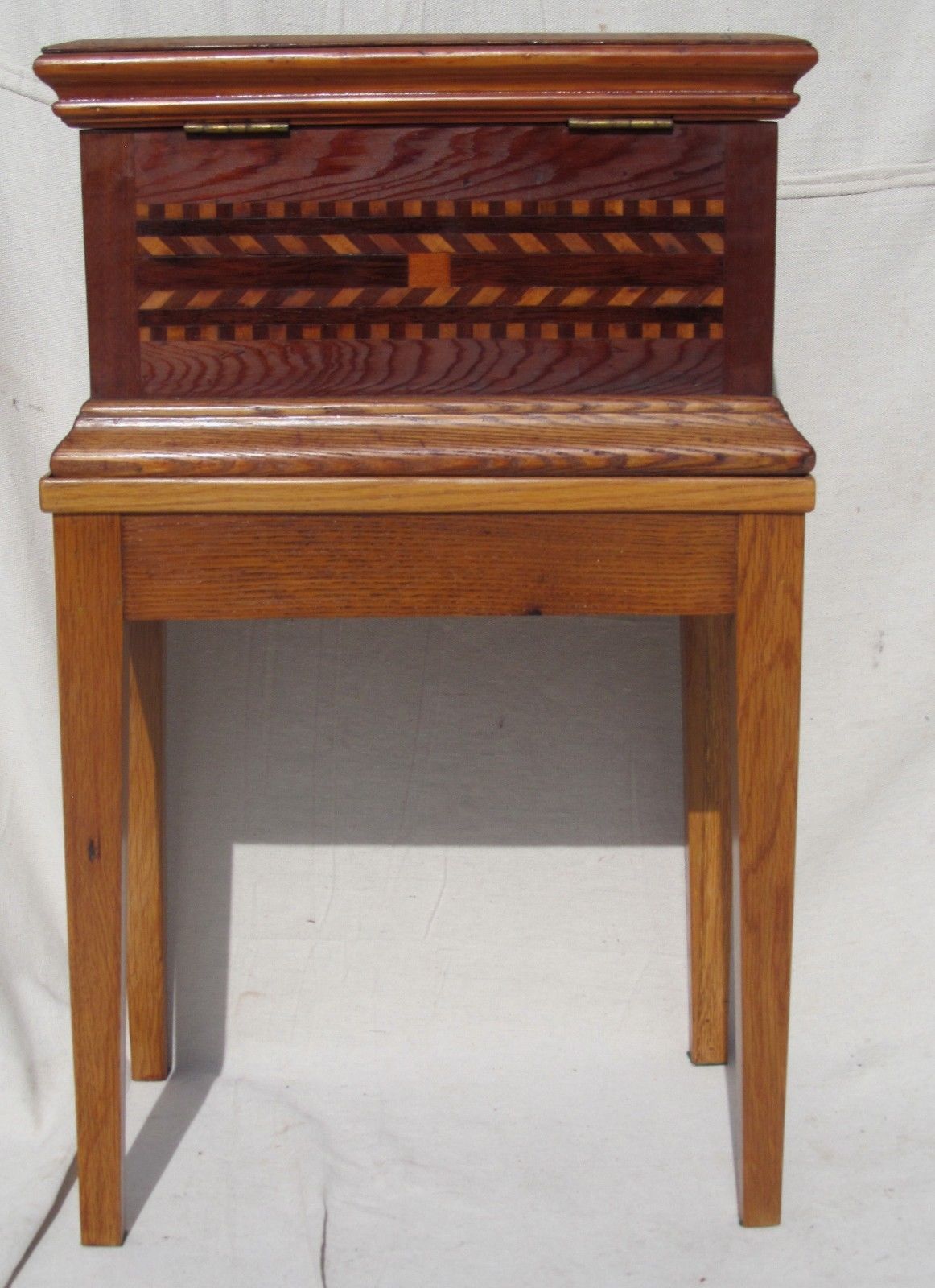 EXCELLENT LARGE 19TH CENTURY INLAID JEWELRY CHEST ON FRAME-THE VERY BEST QUALITY