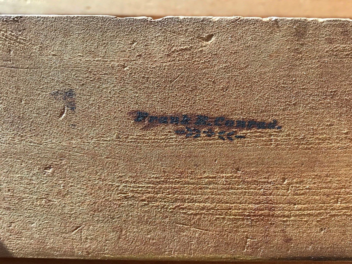 18TH C. CHIPPENDALE DOVETAILED SIGNED BLANKET BOX - RARE OCHRE PAINT SURFACE