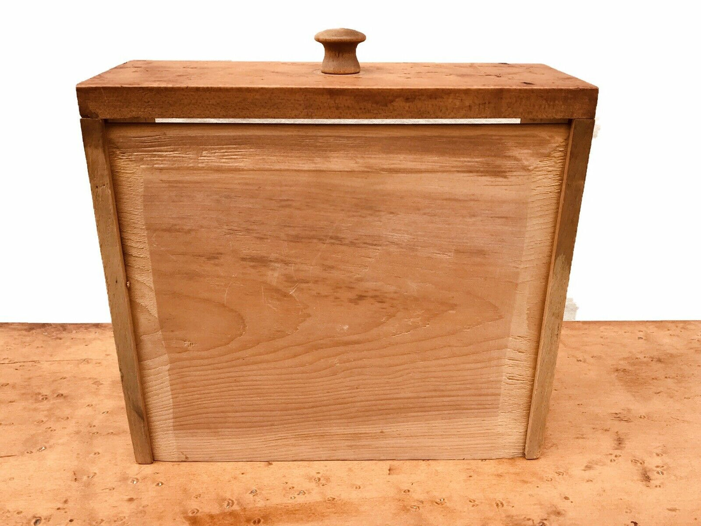 19TH C ANTIQUE SHAKER BIRDS EYE MAPLE 5 DRAWER PRIMITIVE SPICE BOX