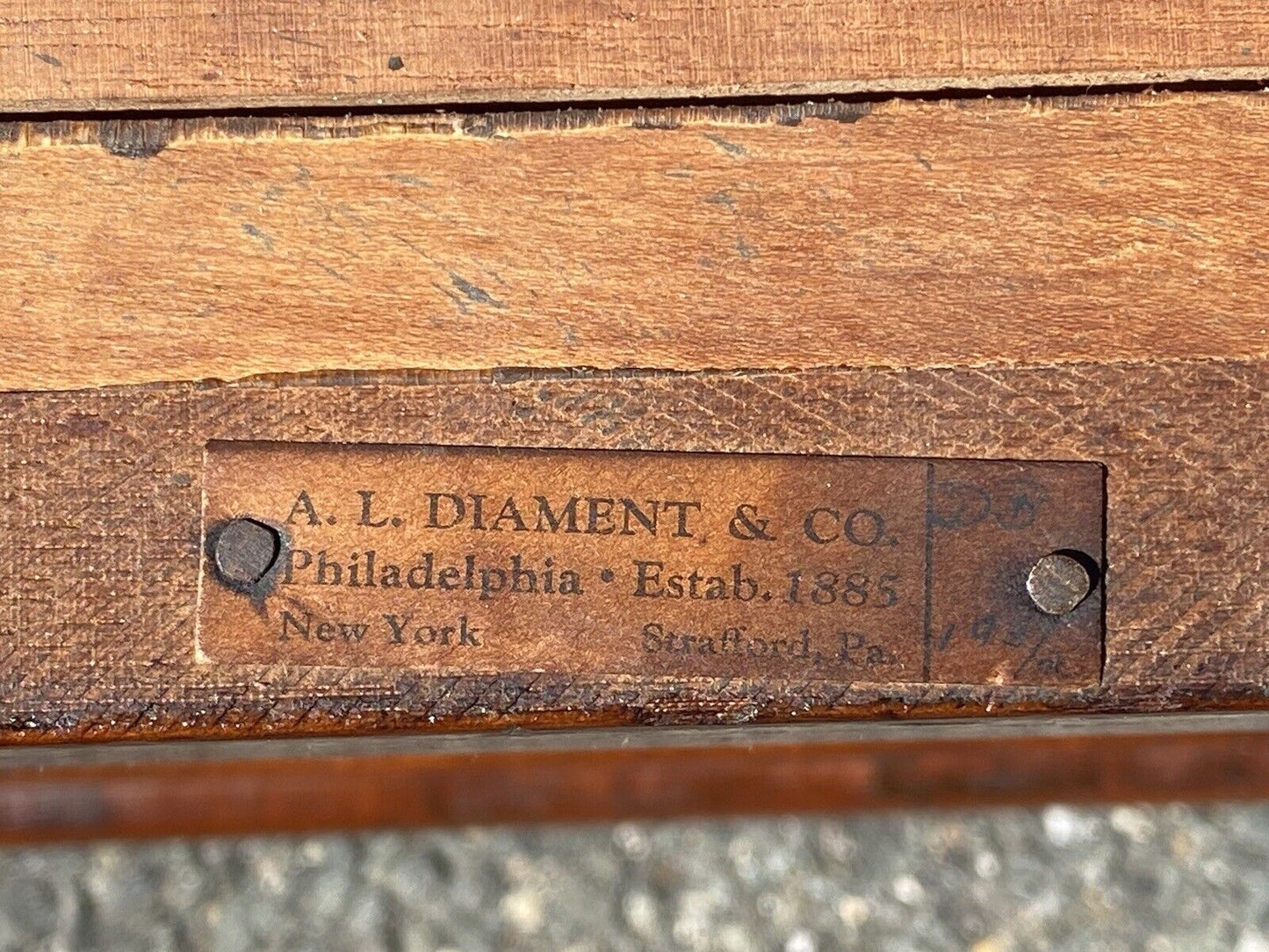 19th C Antique Sheraton Pennsylvania Walnut 2 Drawer Worktable / Nightstand