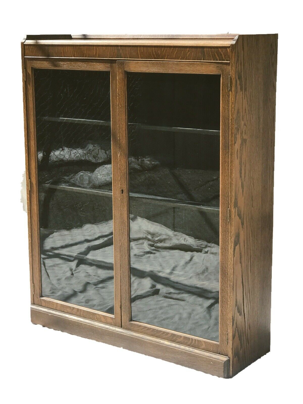 20TH C ANTIQUE ARTS & CRAFTS STYLE OAK BOOKCASE BY PAINE FURNITURE CO. BOSTON MA
