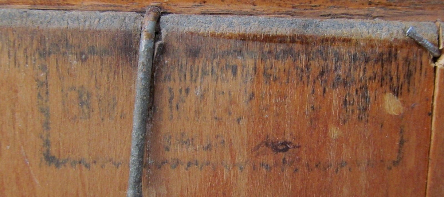 FINE VICTORIAN OAK MEDICINE CABINET WITH TOWEL BAR