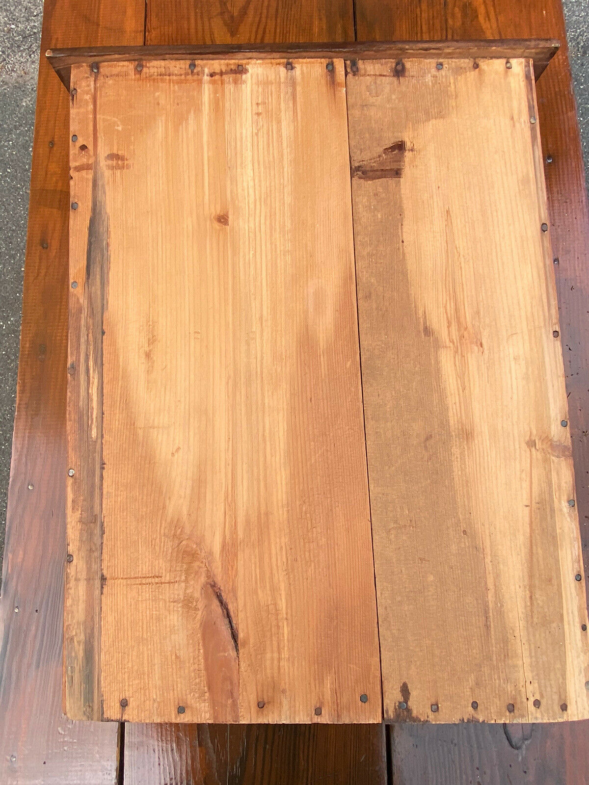 19TH C ANTIQUE VICTORIAN SOUTHERN YELLOW PINE SOW BELLY KITCHEN / BAKERS TABLE