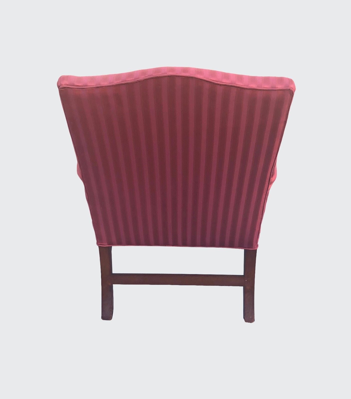 18TH CENTURY CHIPPENDALE MAHOGANY LOLLING CHAIR IN FABULOUS UPHOLSTERY
