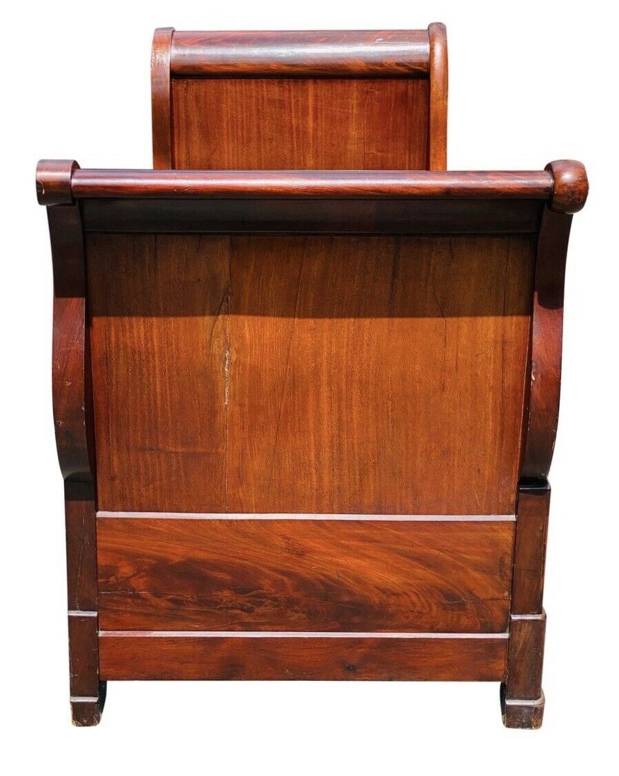 19th C Antique French Empire / Classical Period Mahogany Day Bed / Sofa