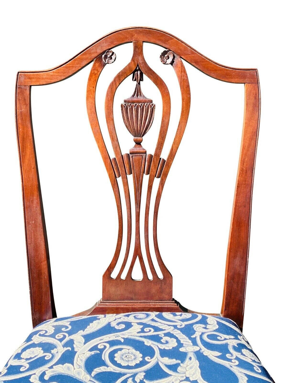 20TH C CHIPPENDALE ANTIQUE STYLE SET OF 8 CHERRY DINING CHAIRS