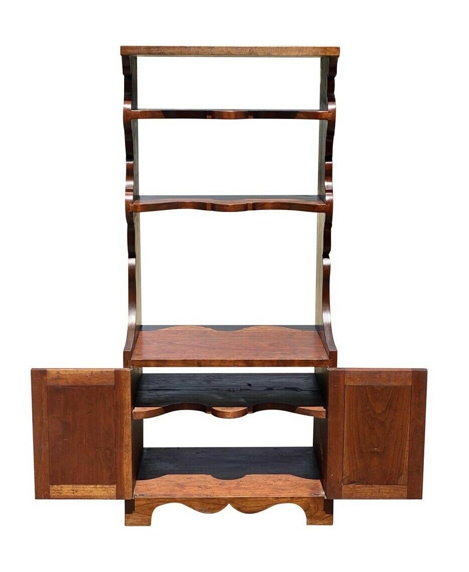 20TH C QUEEN ANNE ANTIQUE STYLE CHERRY CABINET / CUPBOARD
