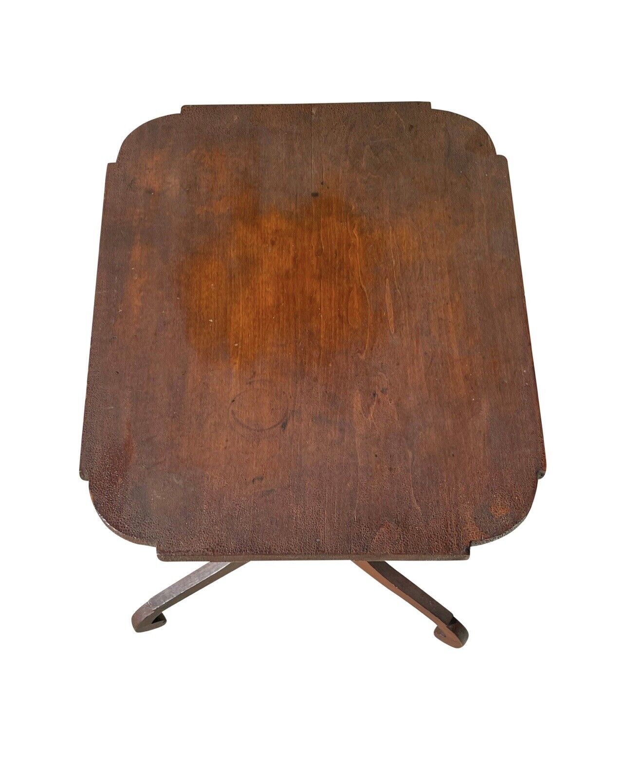 Federal Cherry New England Candlestand With Spider Legs & Ovolo Top Circa 1790