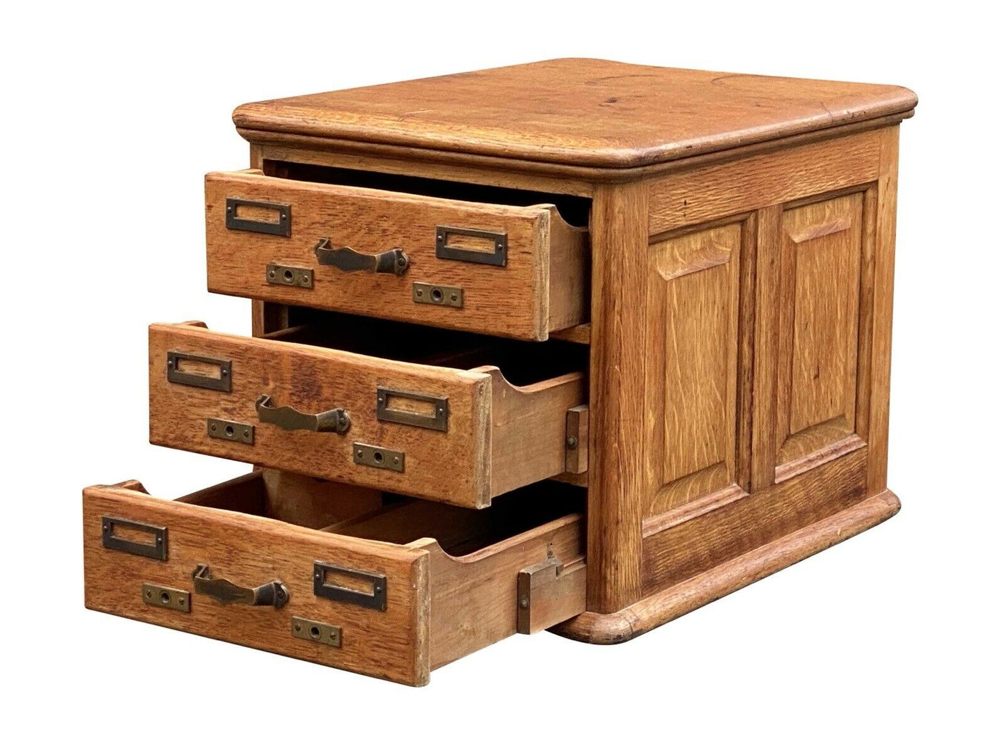 20th C Antique Tiger Oak Desktop File Cabinet ~ Library Bureau Sole Makers