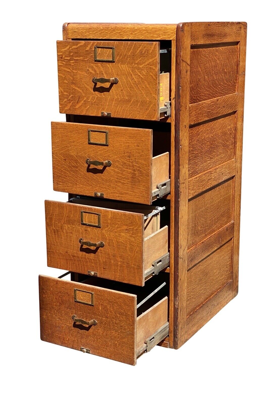 Antique Arts & Crafts Tiger Oak Legal Size File Cabinet - Library Bureau Makers