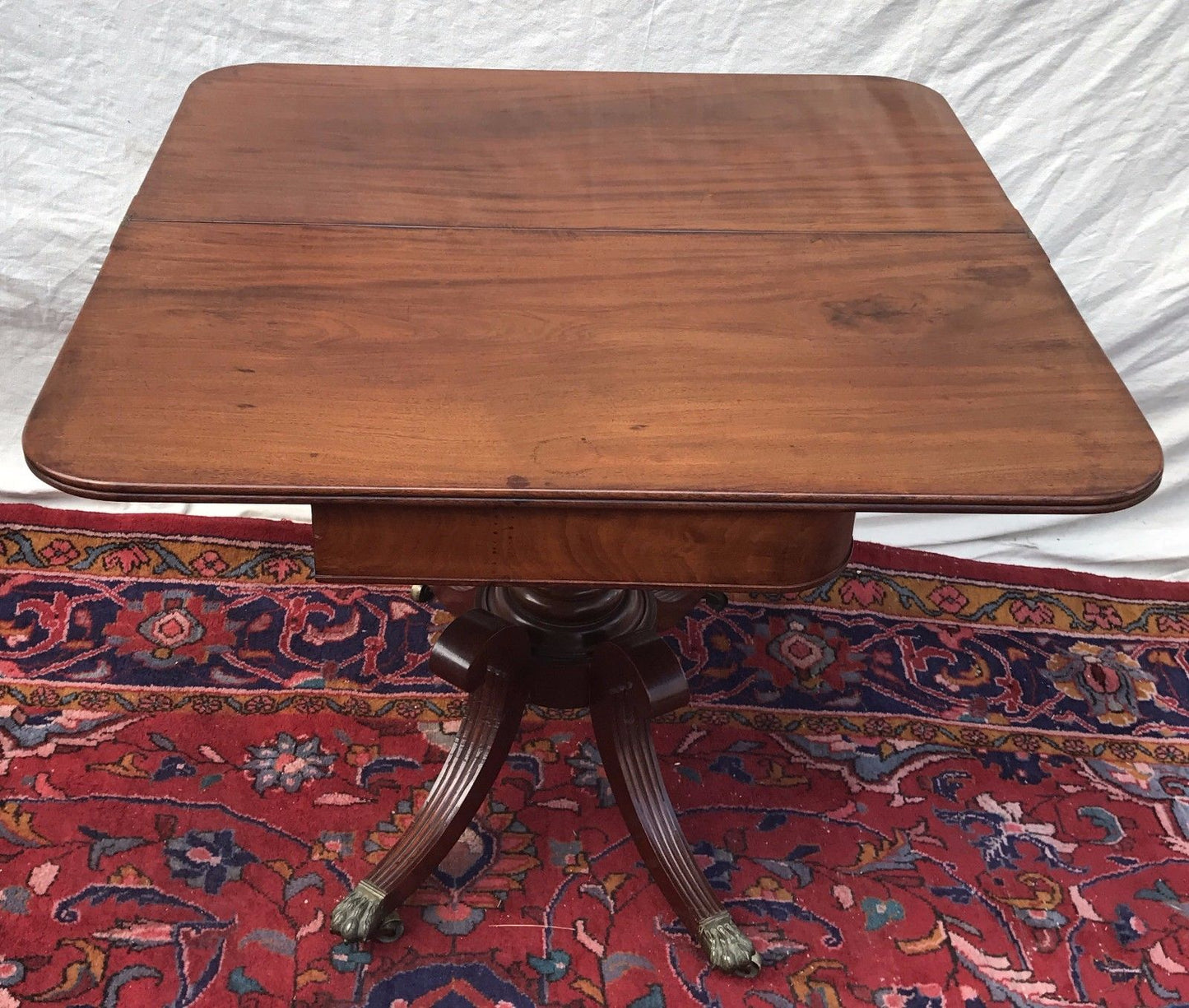 LATE FEDERAL PERIOD CLASSICAL GAME TABLE ATTRIBUTED TO ISSAC VOSE BOSTON
