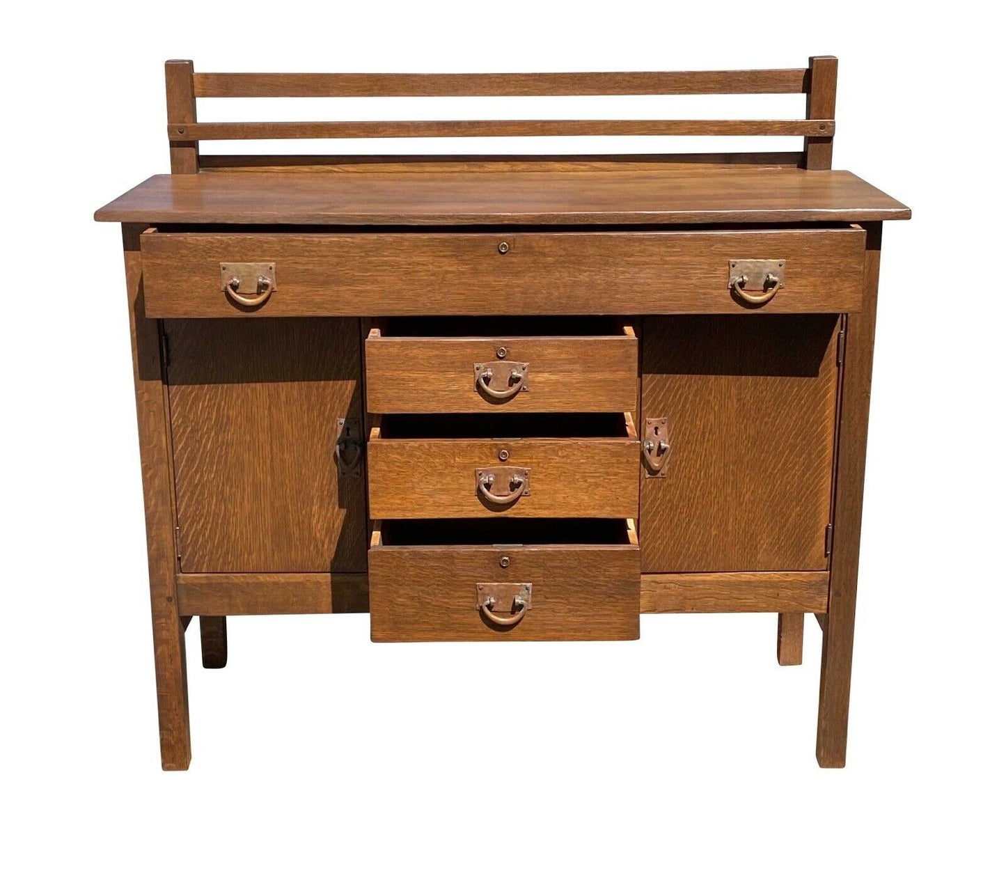 20th C Antique Arts & Crafts Gustav Stickley Sideboard #816 - Rare Paper Label