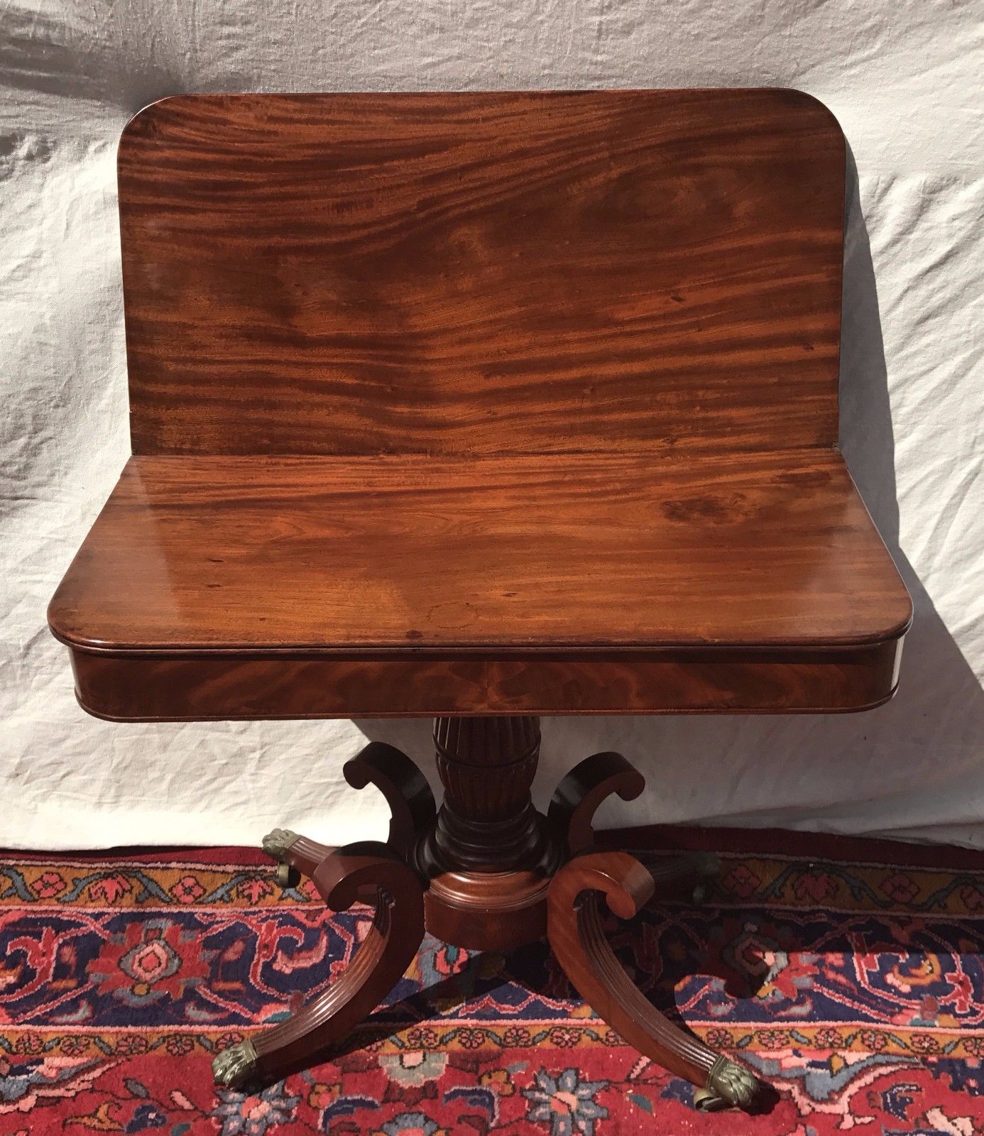 LATE FEDERAL PERIOD CLASSICAL GAME TABLE ATTRIBUTED TO ISSAC VOSE BOSTON