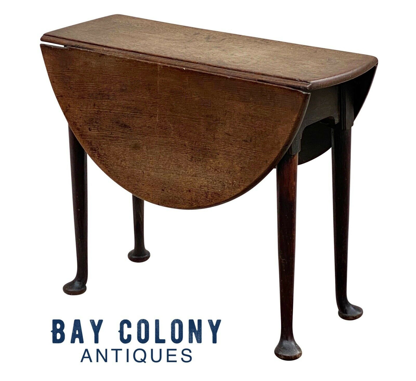 18TH C ANTIQUE QUEEN ANNE DROP LEAF TABLE