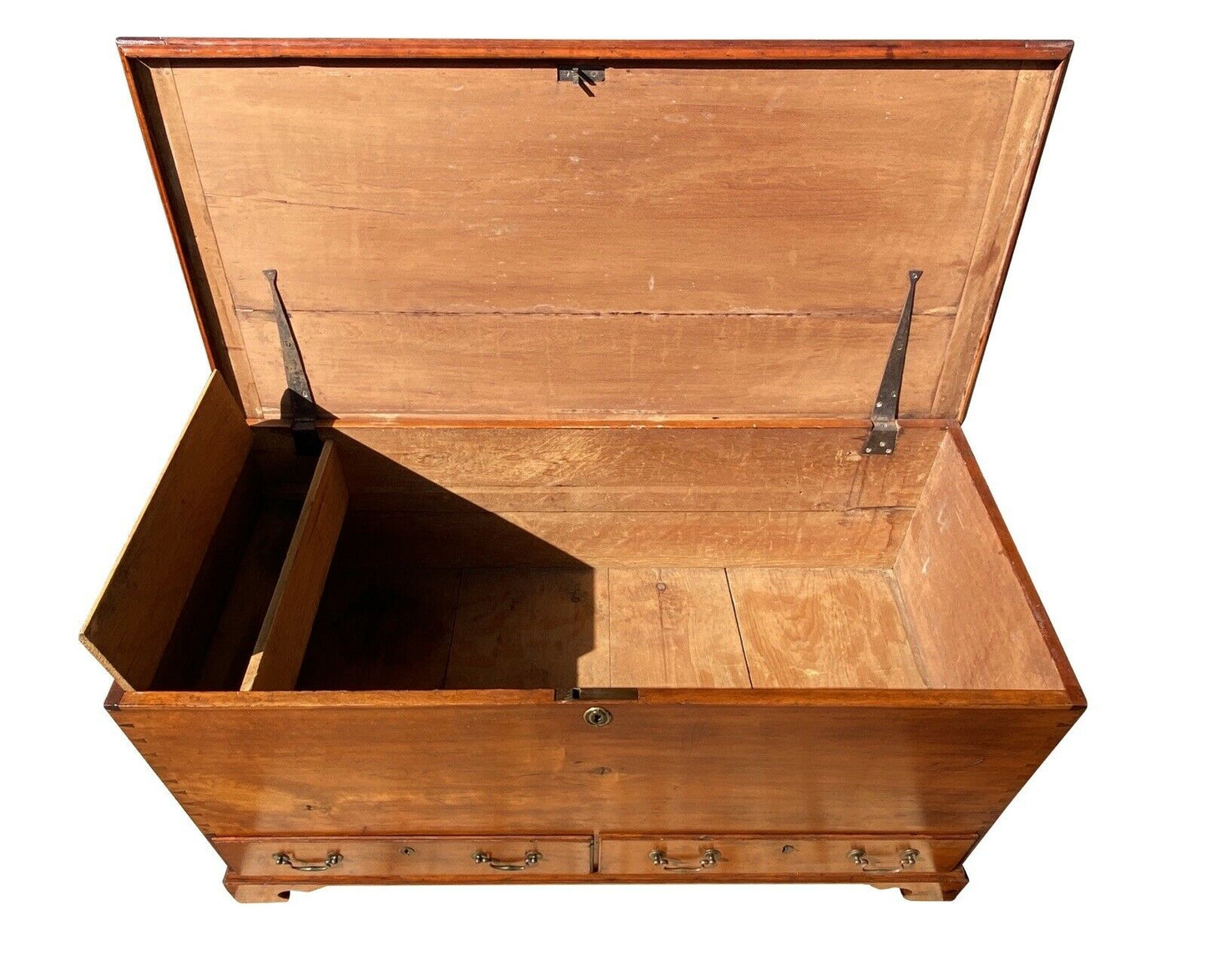 18th C Antique Pennsylvania Chippendale Cherry Blanket Box / Chest
