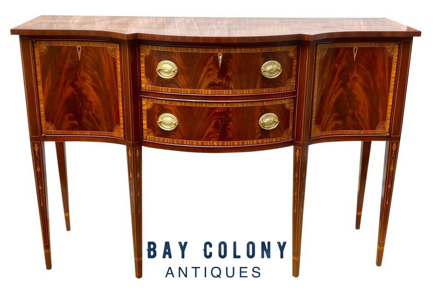 20TH C FEDERAL ANTIQUE STYLE MAHOGANY SIDEBOARD / SERVER BY COUNCILL CRAFTSMEN