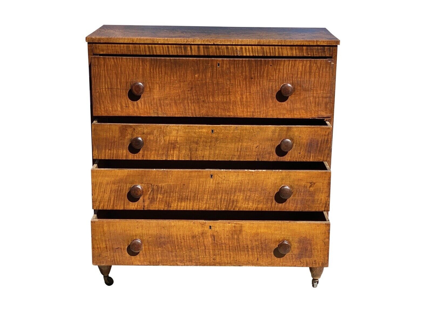 Federal Tiger Maple Country Butler's Desk in Original Surface Circa 1790 - 1810