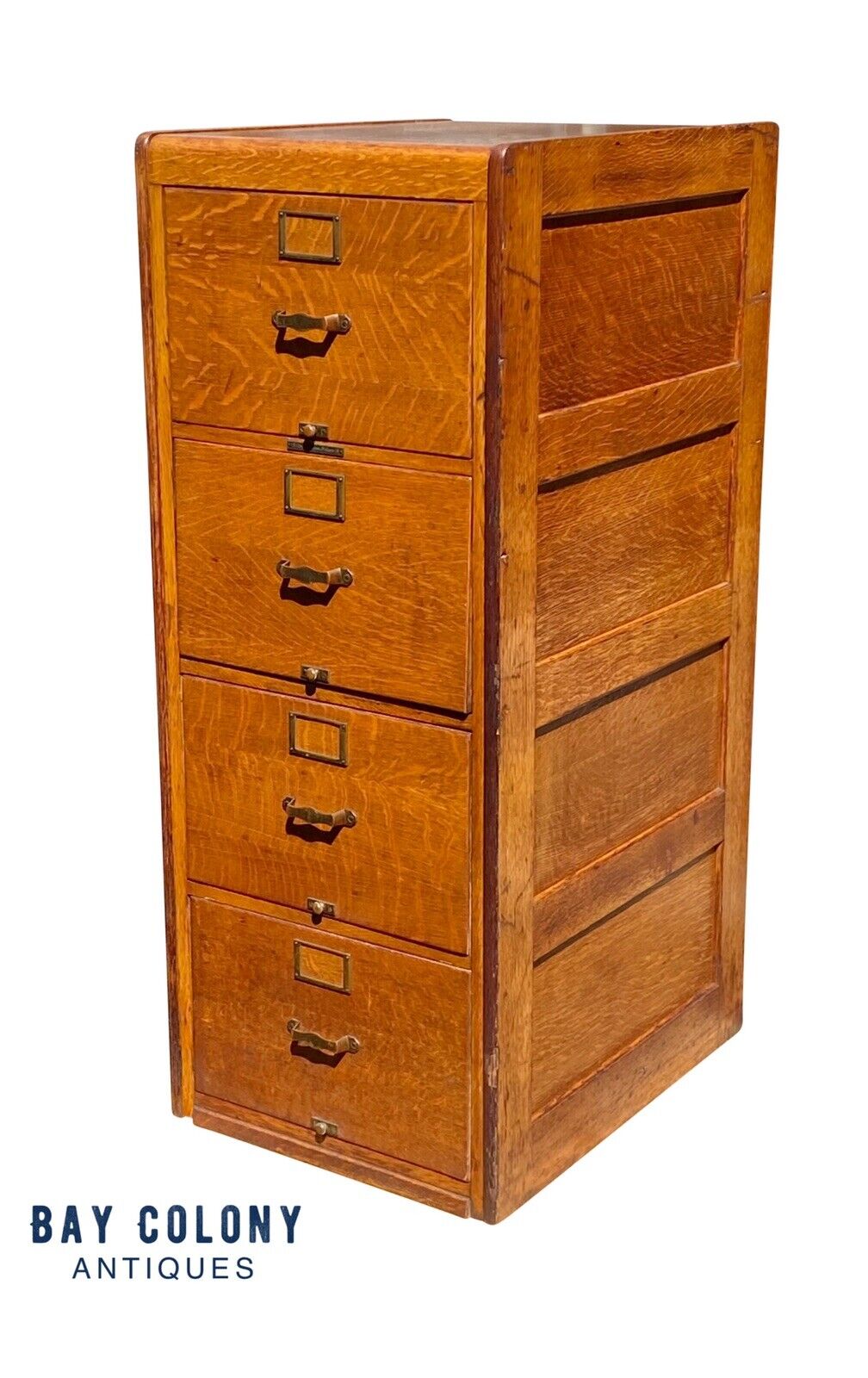 Antique Arts & Crafts Tiger Oak Legal Size File Cabinet - Library Bureau Makers