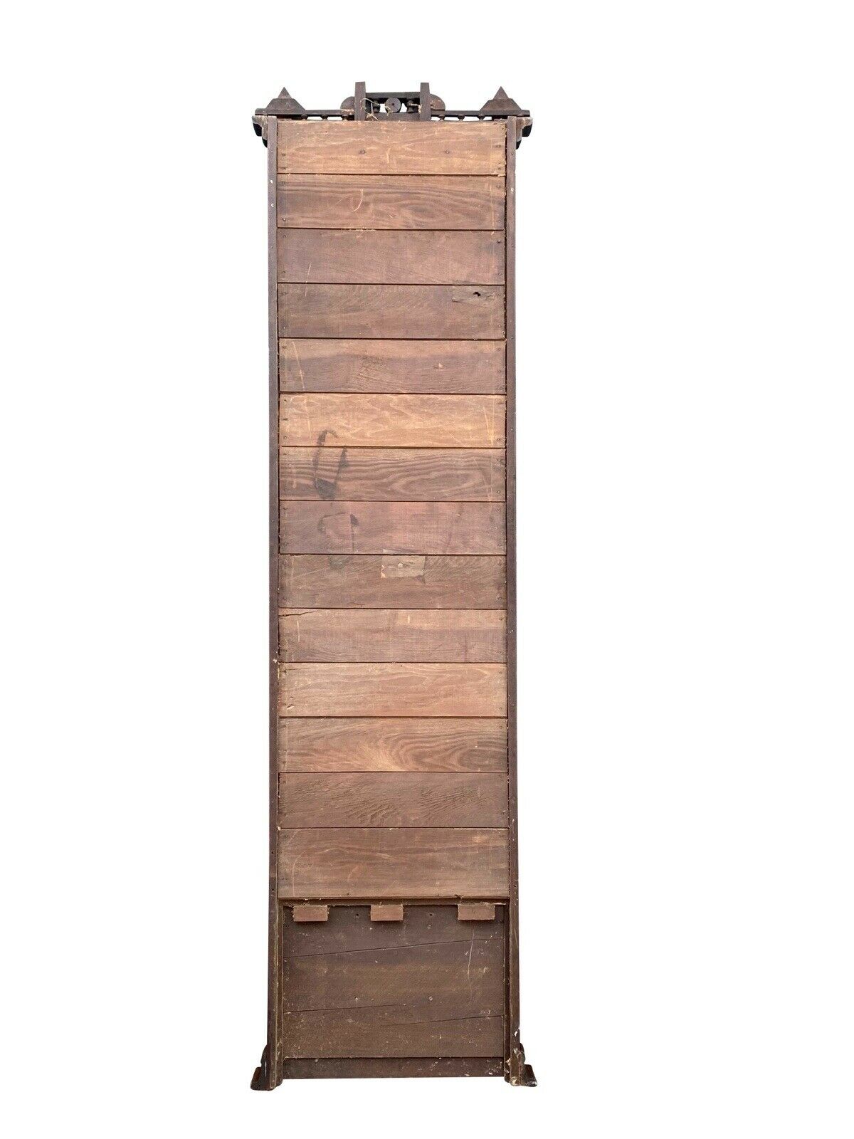 19th C Antique Large Victorian Walnut Pier Mirror / Hall Tree --- 8' 4" Tall