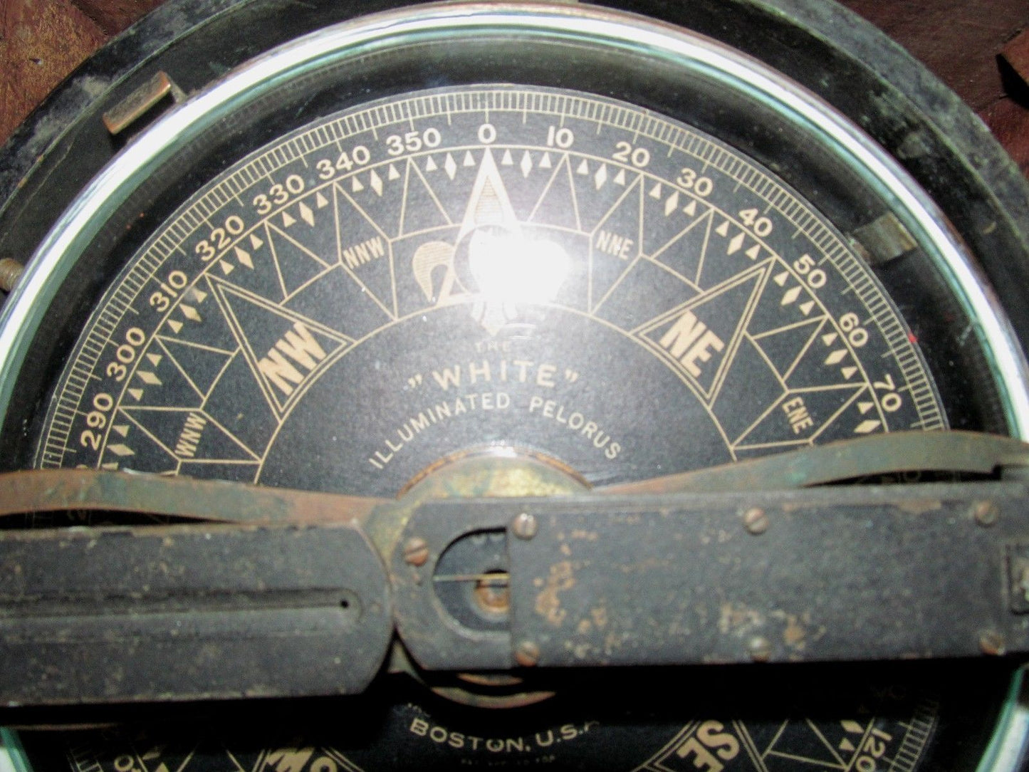 LARGE CASED WILFRID O WHITE ILLUMINATED PELORUS-MULTI ACCESS GIMBEL-COMPASS-LOOK