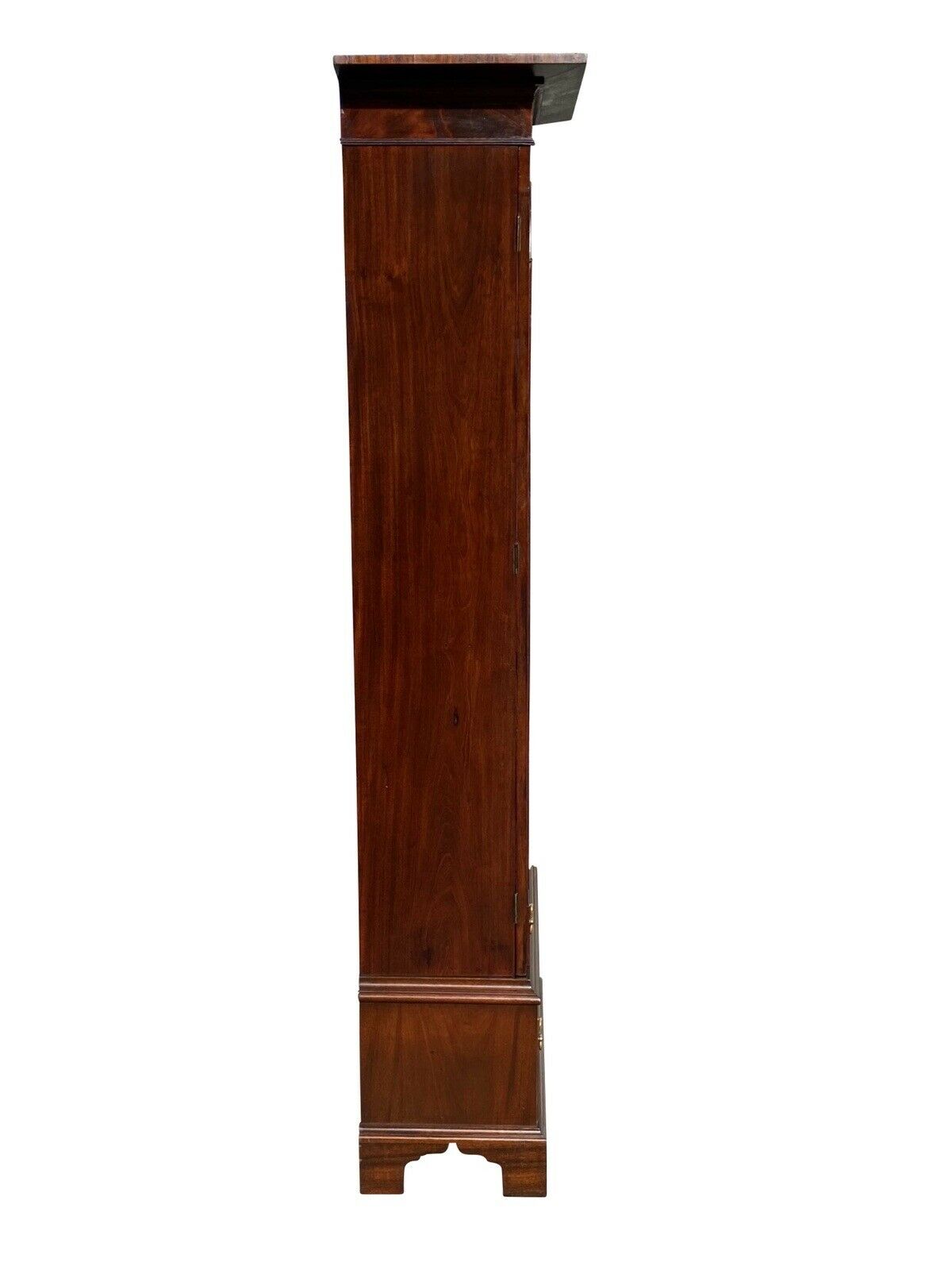 19th C Antique Salem Ma Mahogany Maritime Campaign Bookcase / Cabinet ~ Nautical